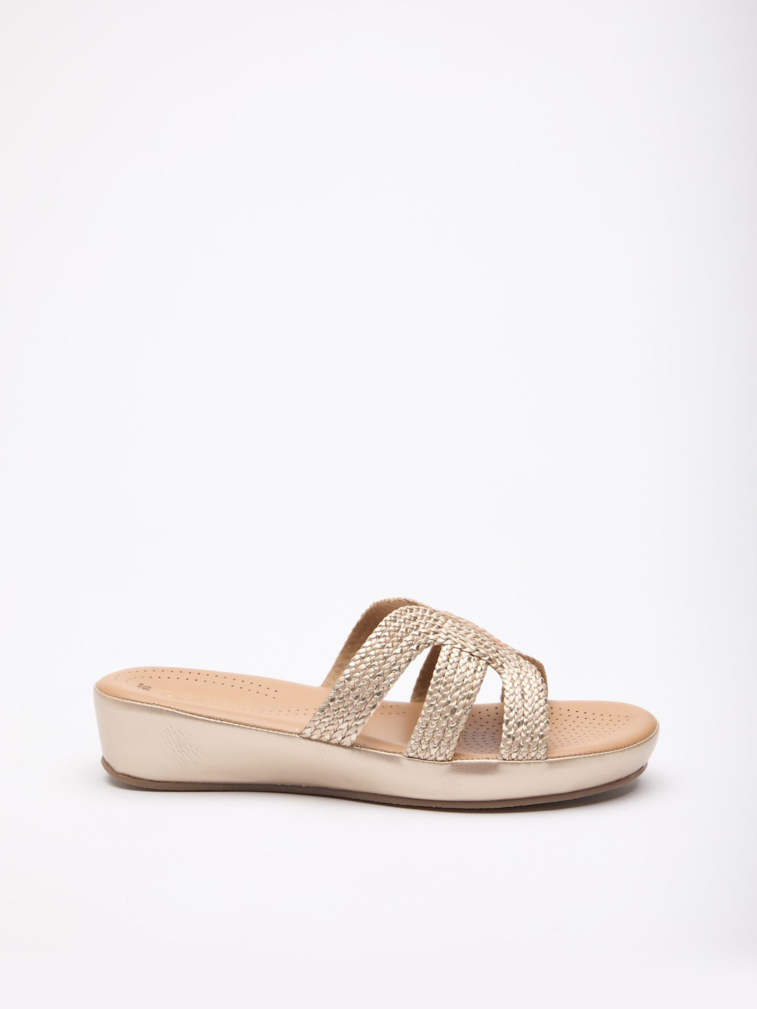 Blush Interlace Slides