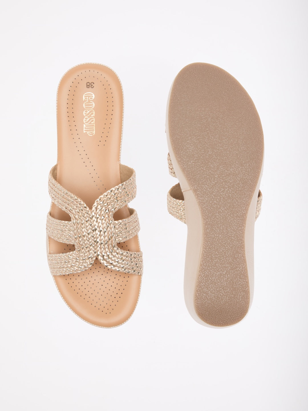 Blush Interlace Slides