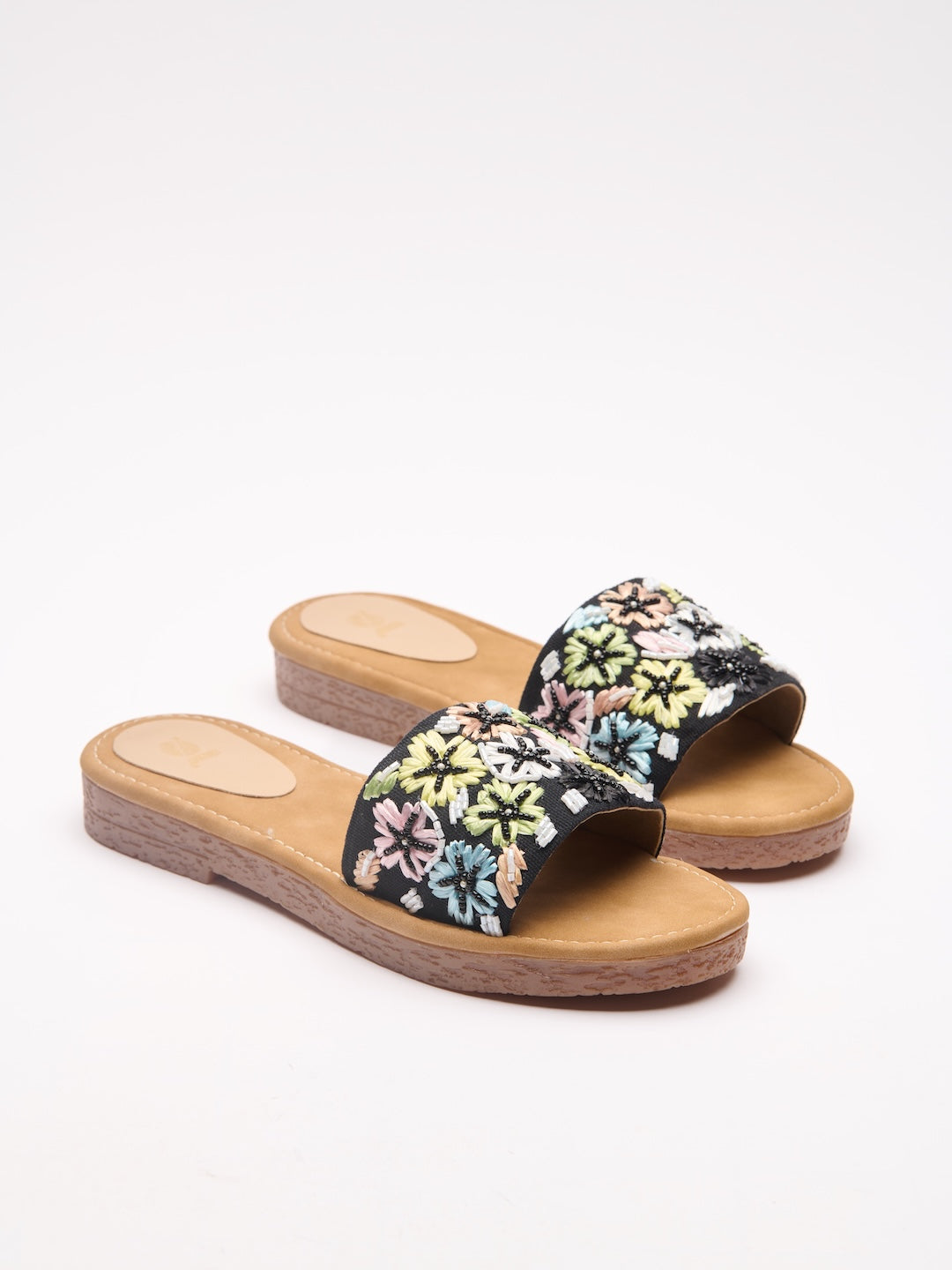 Raffia Bloom Slides