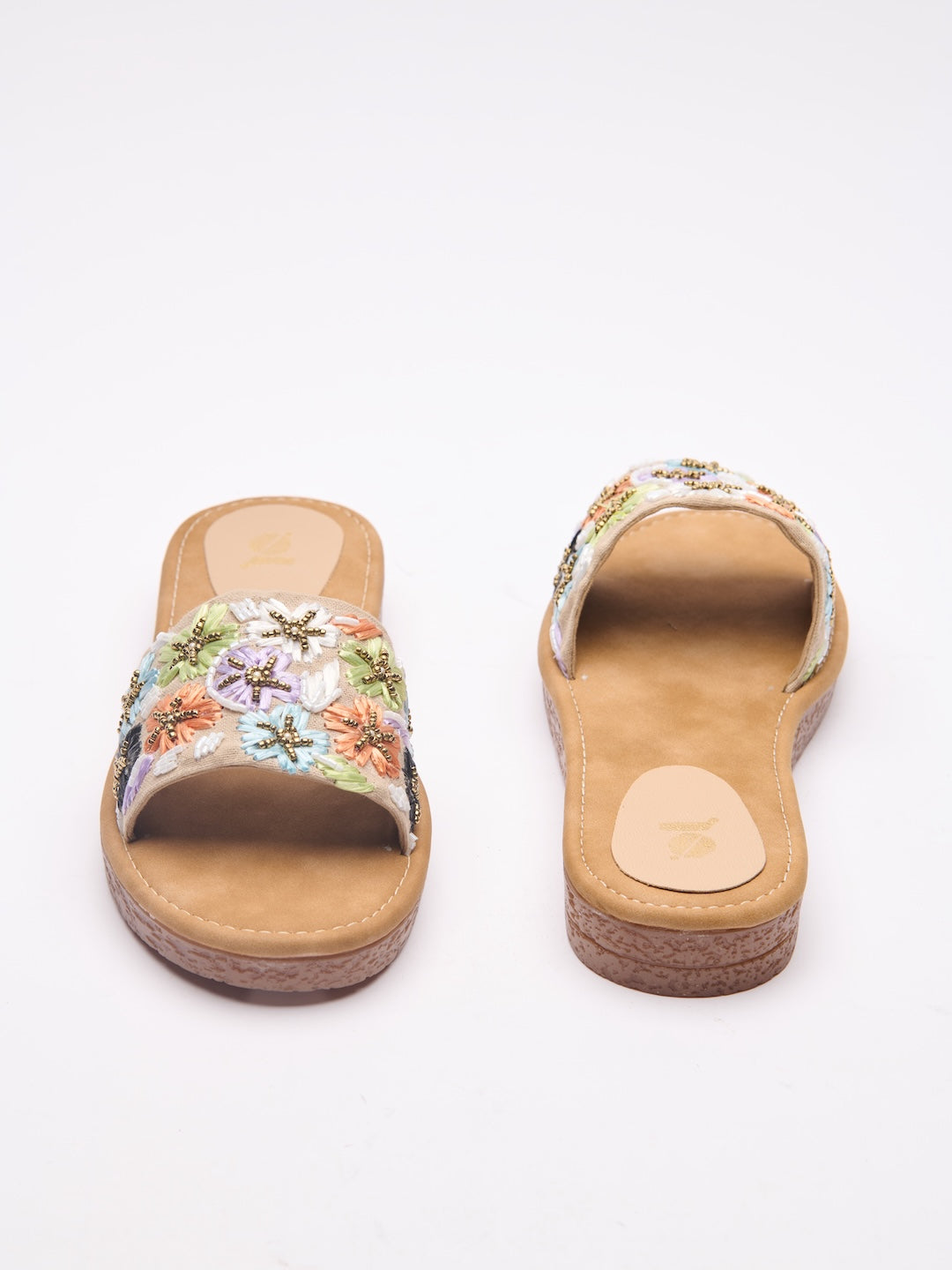 Raffia Bloom Slides