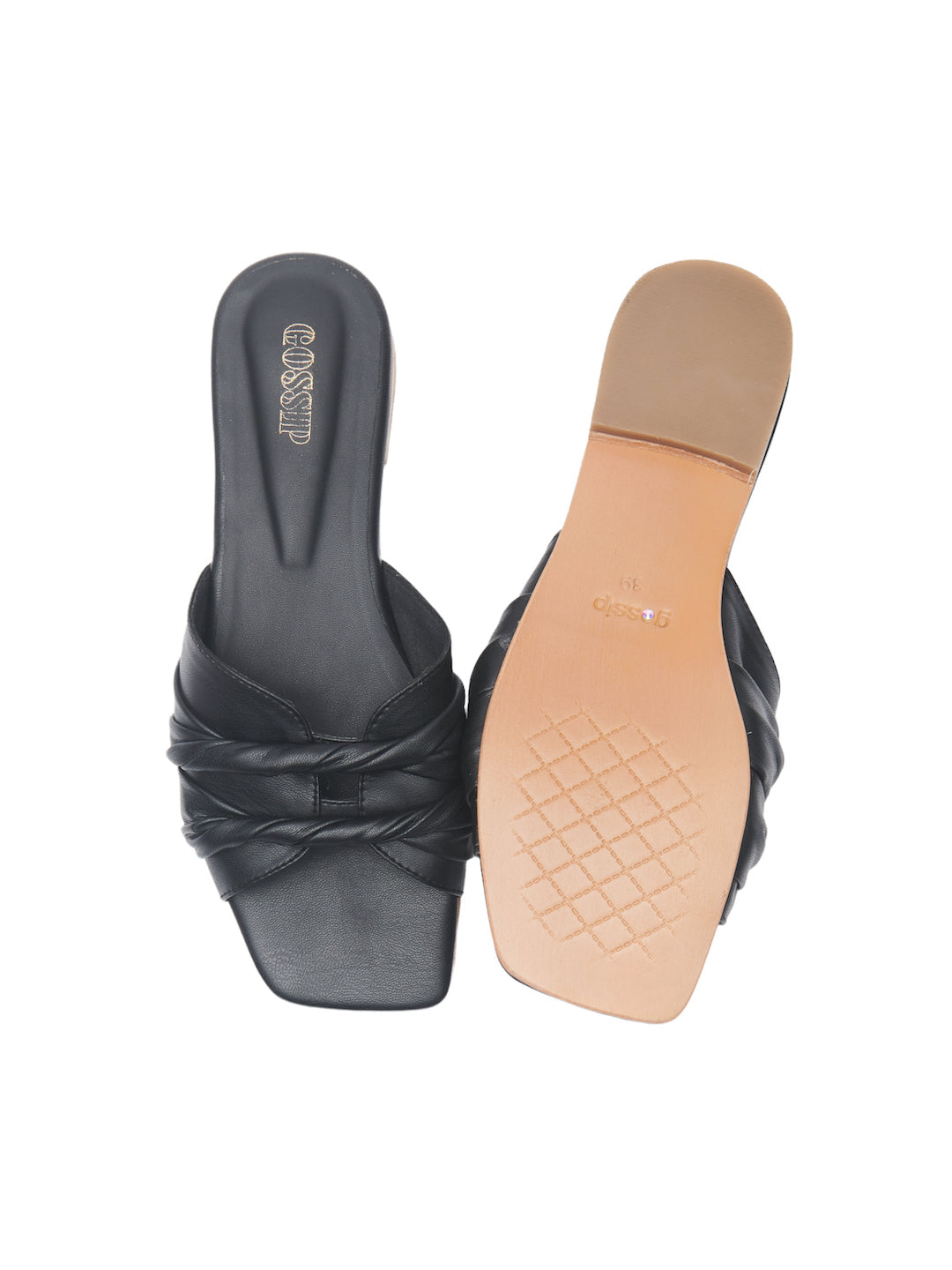 TWIRL SQUARE TOE SLIDES