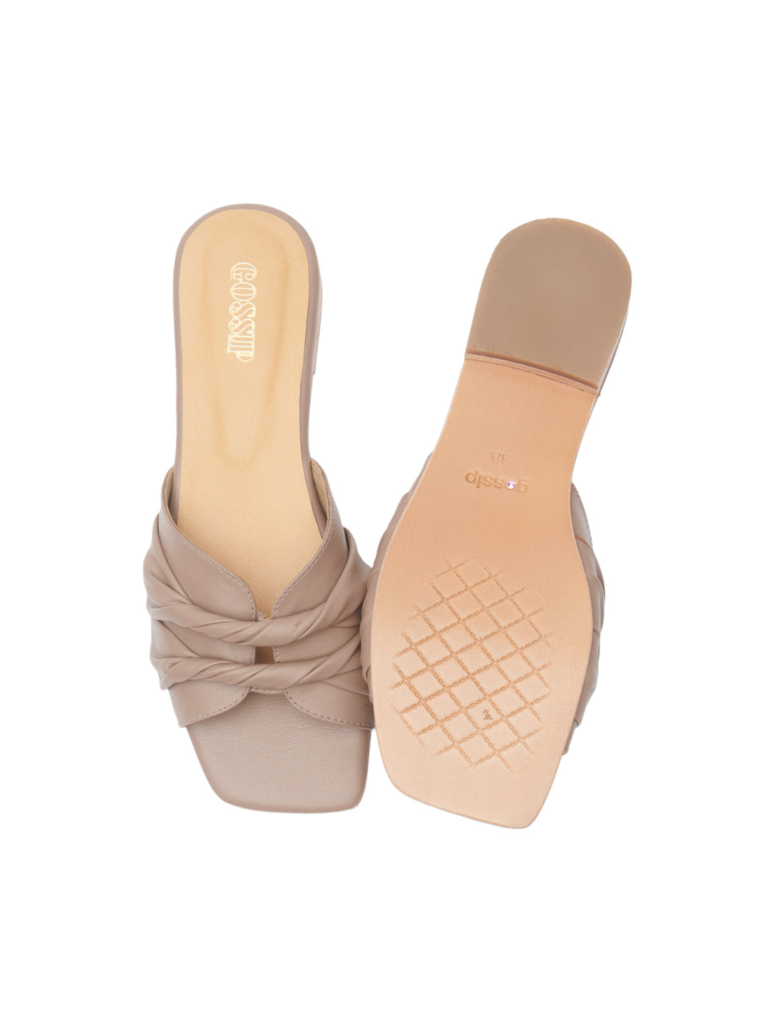 TWIRL SQUARE TOE SLIDES