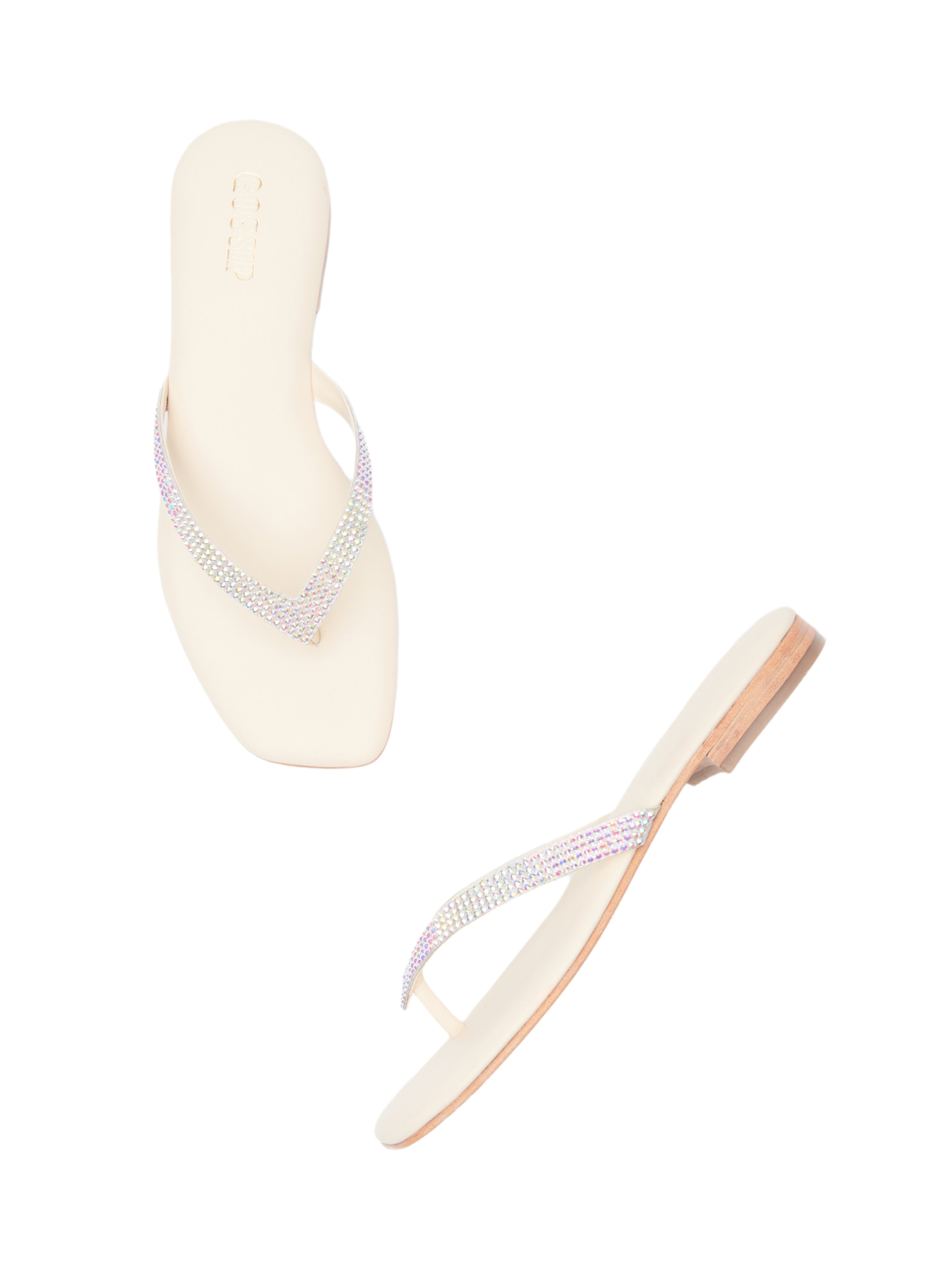 SIGNATURE DIAMANTE THONGS