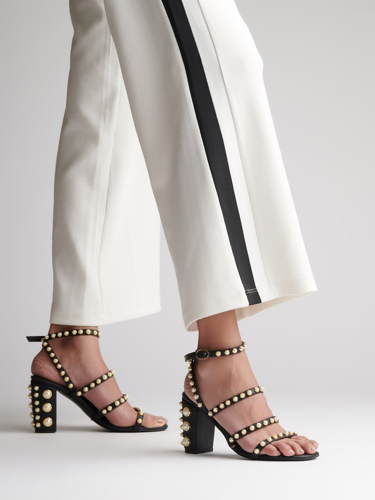 GRAIN PEARL GLADIATOR HEELS