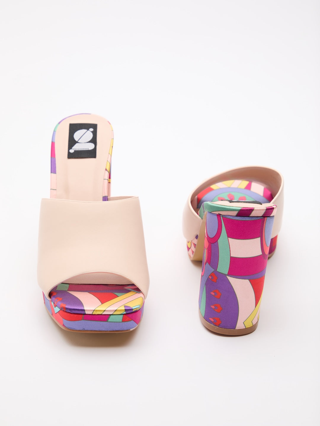 Modern Edge Print Heels