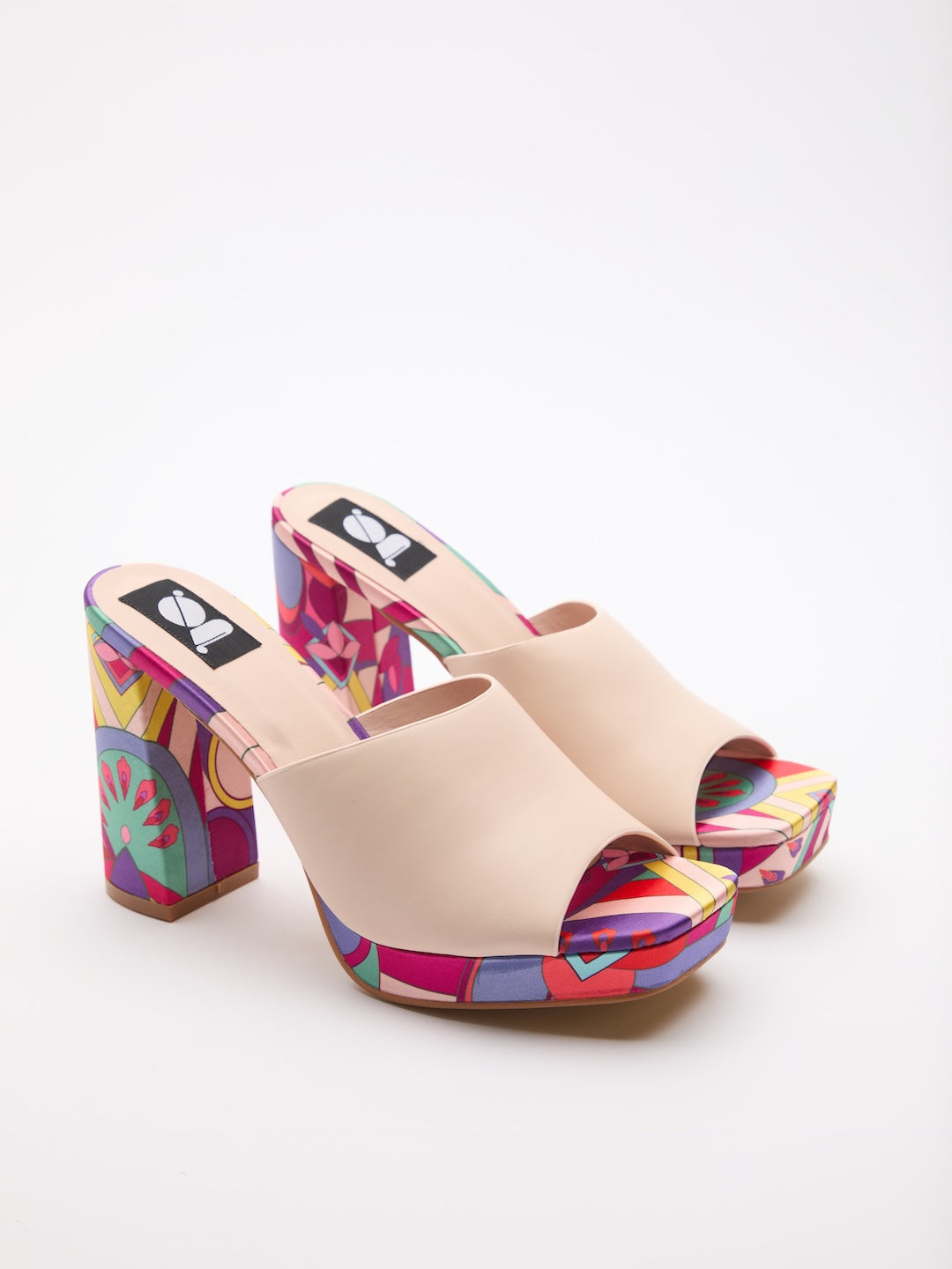 Modern Edge Print Heels