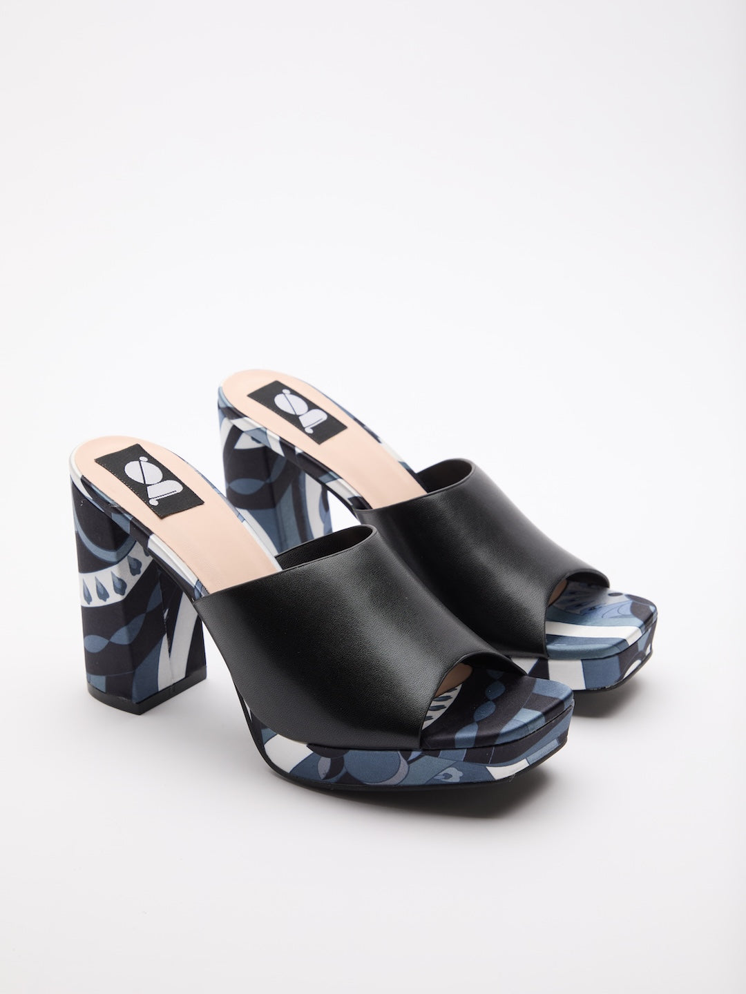 Modern Edge Print Heels