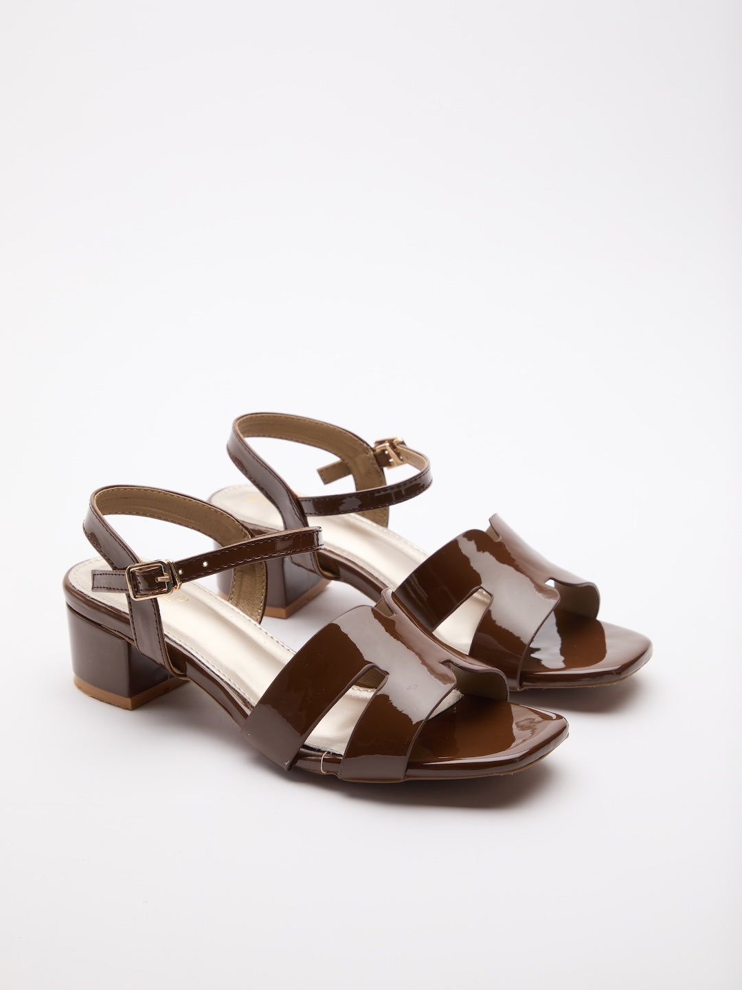 Glossed Contour Sandals