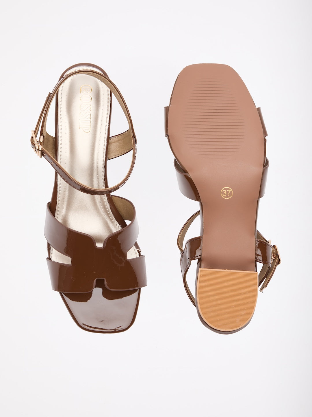Glossed Contour Sandals