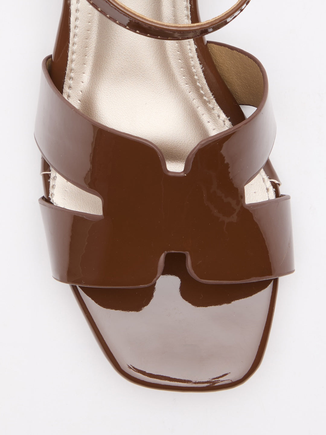 Glossed Contour Sandals
