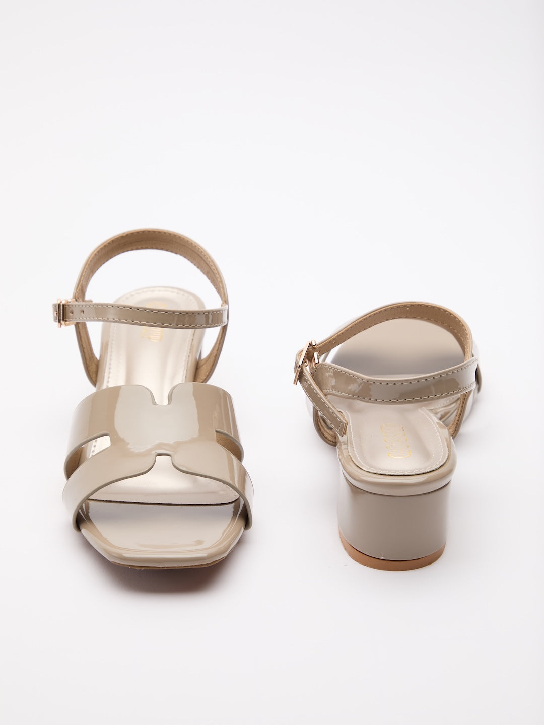 Glossed Contour Sandals
