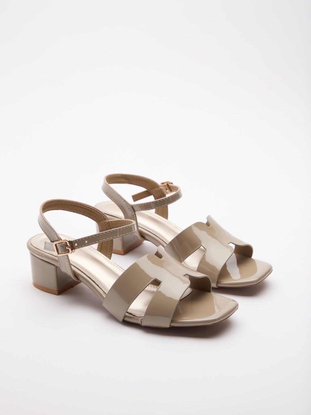 Glossed Contour Sandals