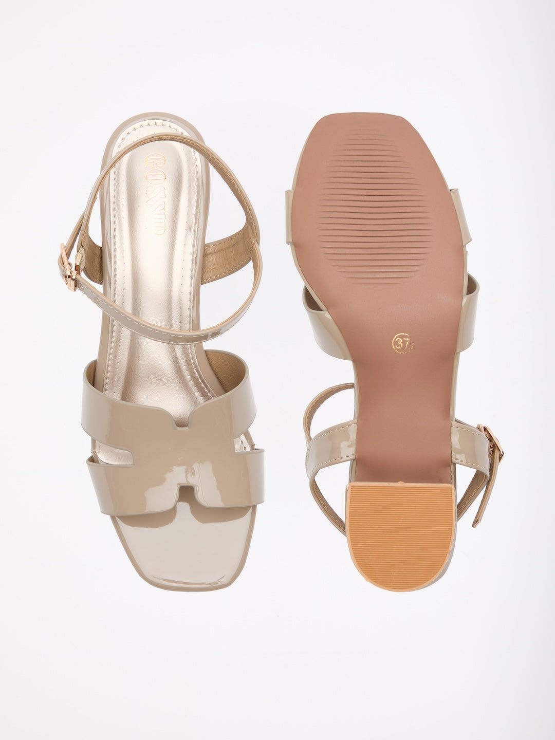 Glossed Contour Sandals