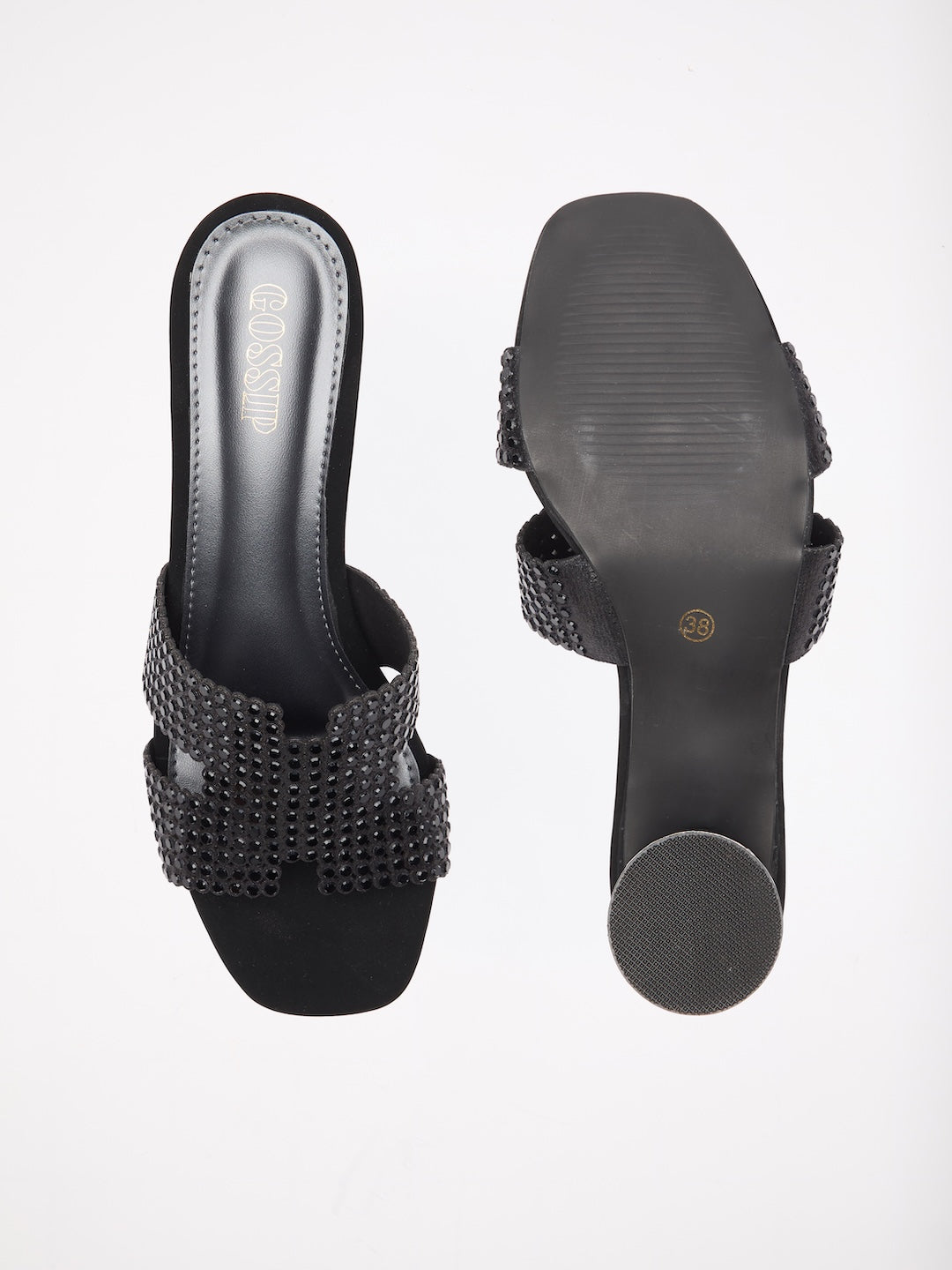 Onyx Crystal Heels