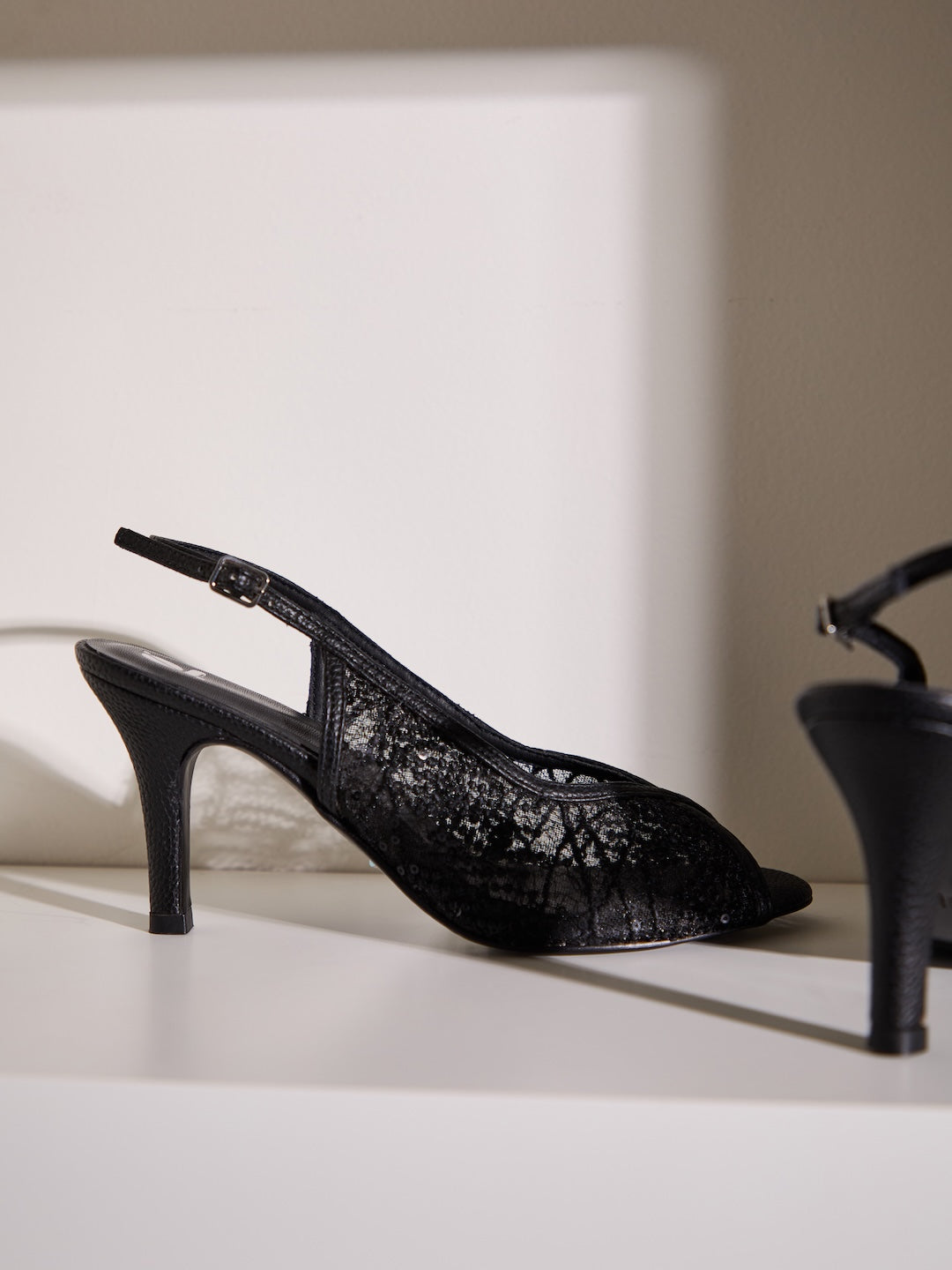 Velour Veil Slingbacks