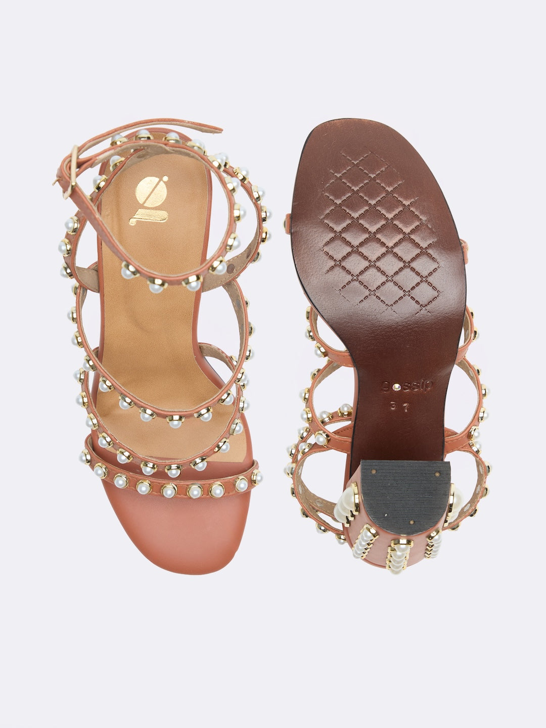 GRAIN PEARL GLADIATOR HEELS