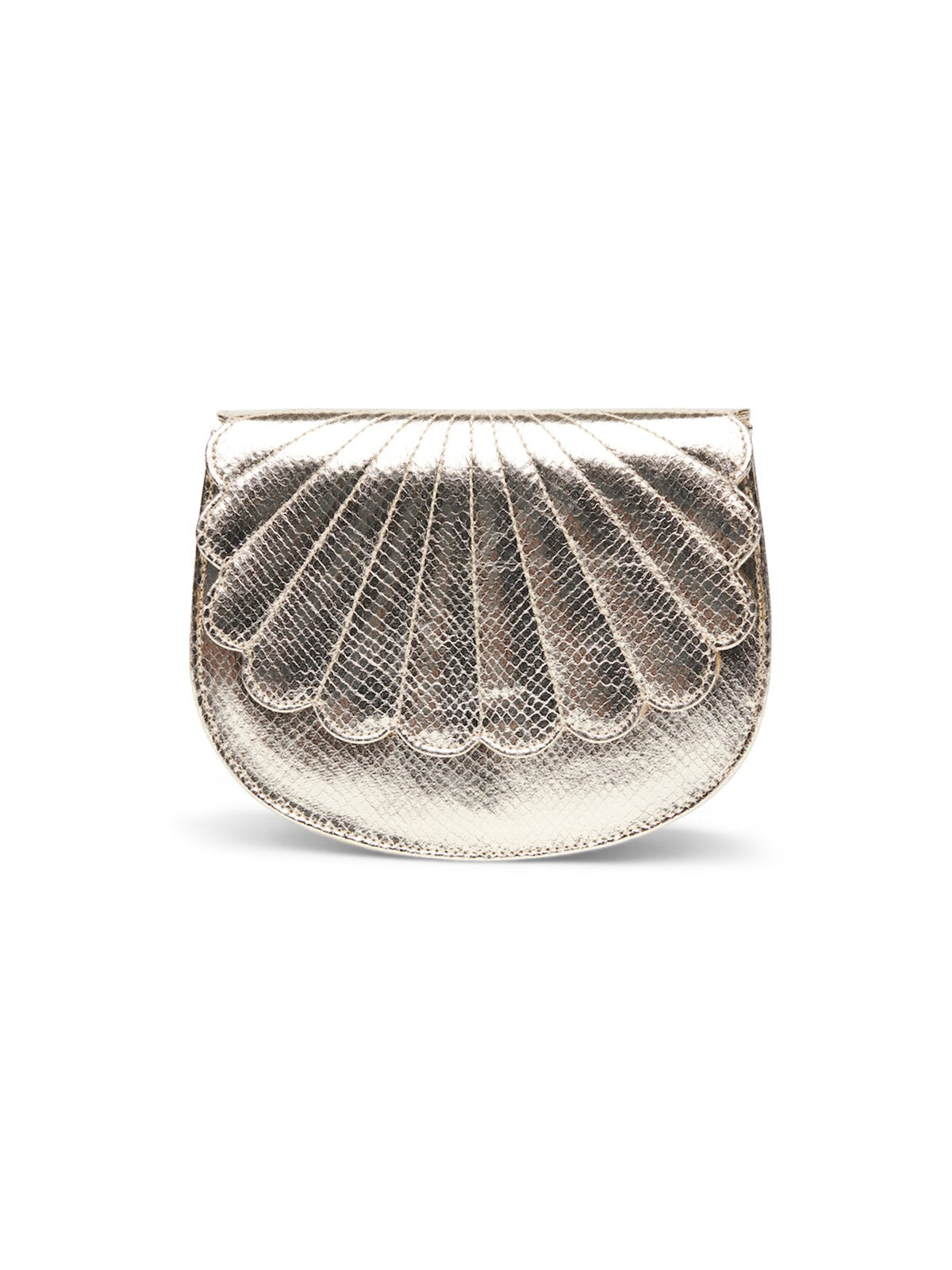 Textured Metallic Shell Bag
