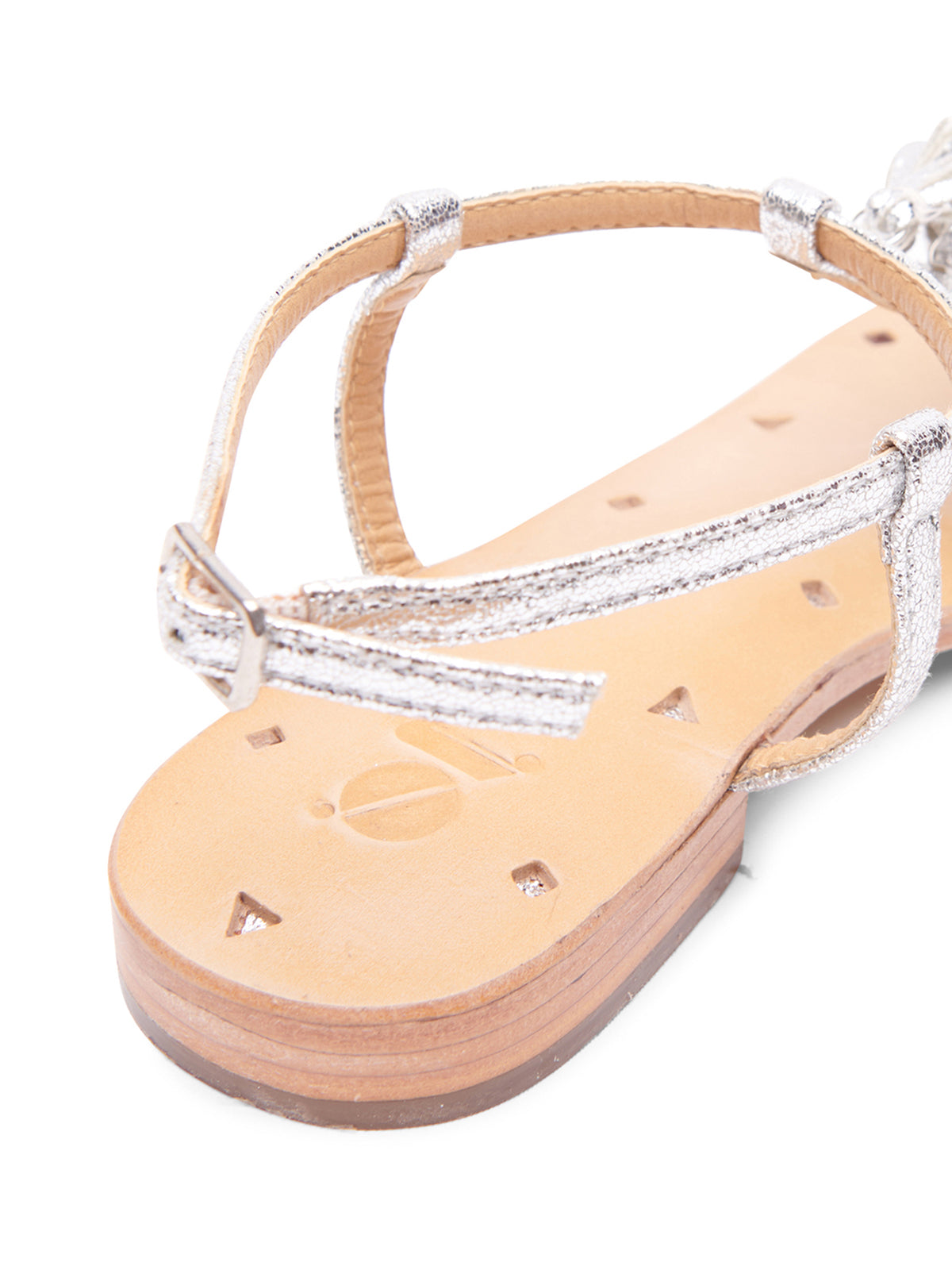 Metallic Tassled Sandals